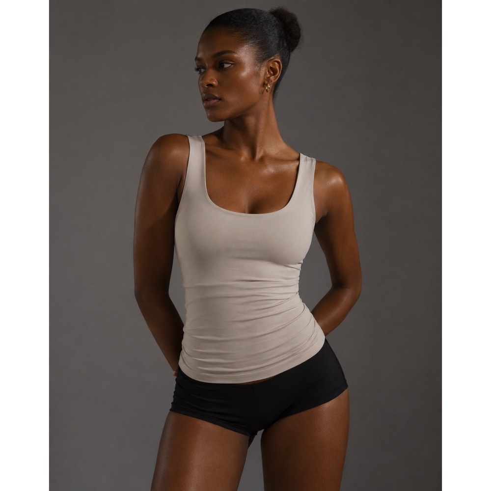 SPANX Nude Shapewear Slip‎ Seamless Shaping Tank Dress Sz 1